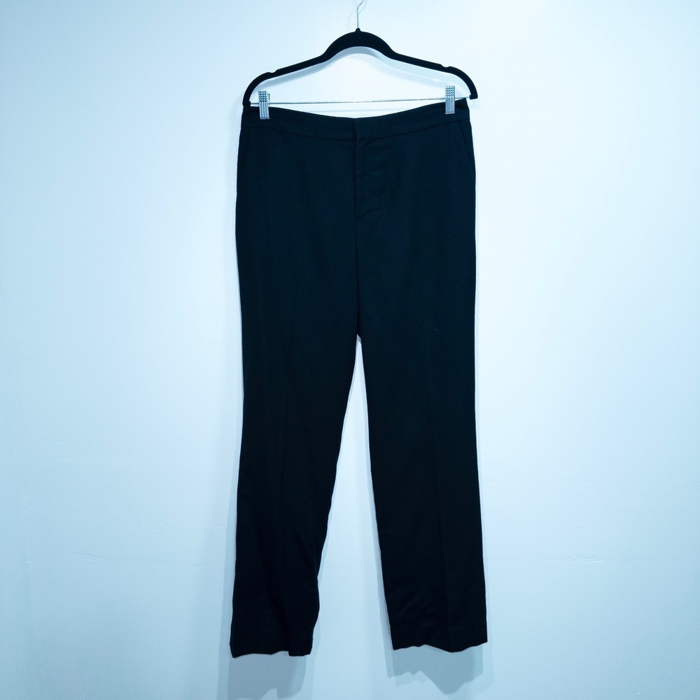 Lauren Ralph Lauren Black‎ Classic Tailor Straight Leg Wool Trousers 12